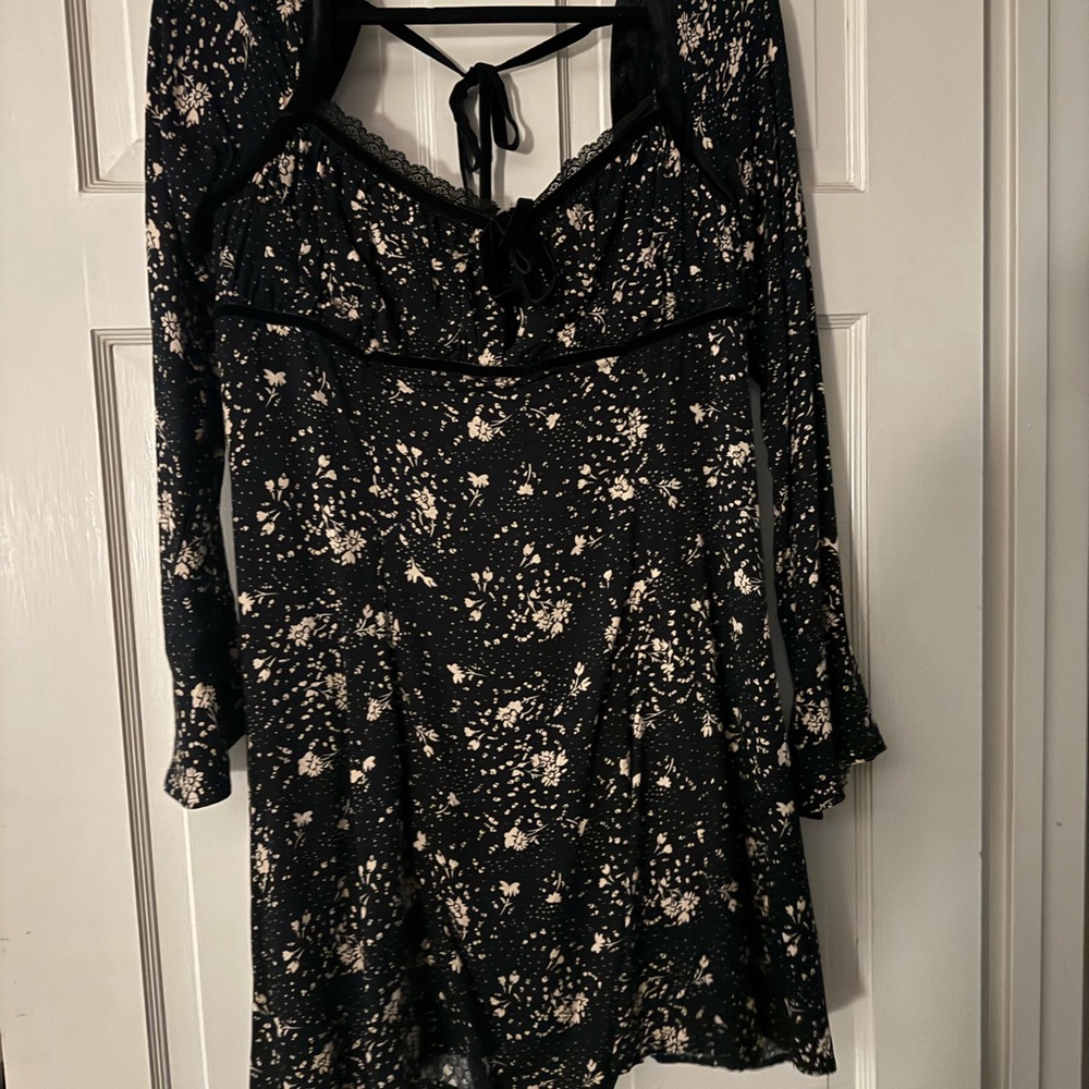 Free People Black and White Floral Dress